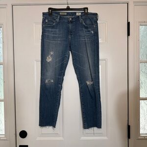 AG Adriano Goldschmied "The Legging Ankle" Mid Rise Skinny Raw Hem Size: 32